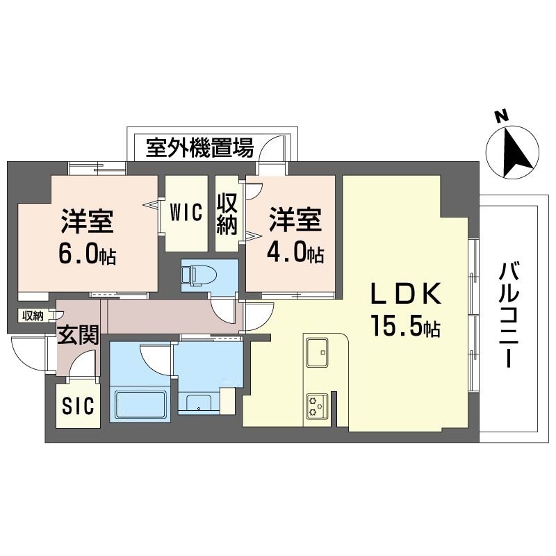 サンエール南堀江1007号室の間取り