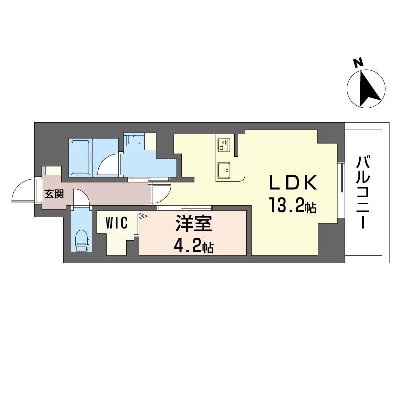 サンエール南堀江215号室の間取り