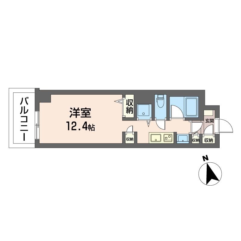 サンエール南堀江302号室の間取り