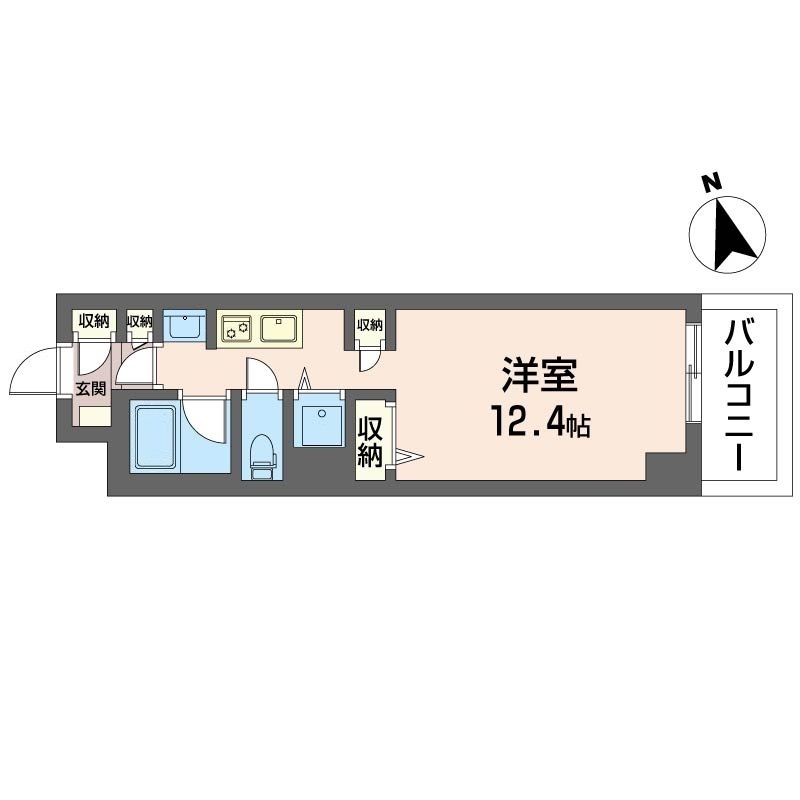 サンエール南堀江412号室の間取り