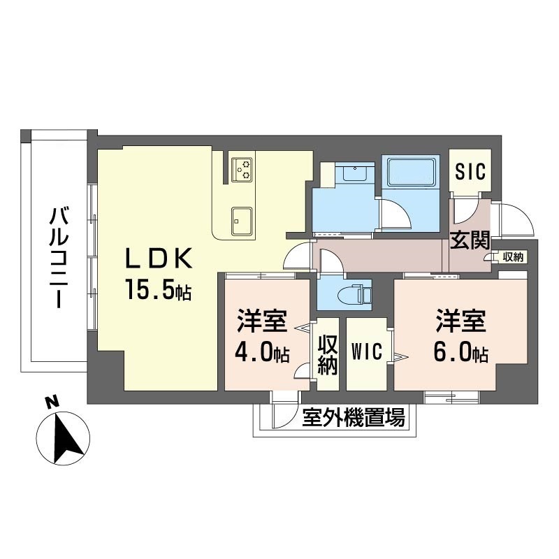 サンエール南堀江501号室の間取り