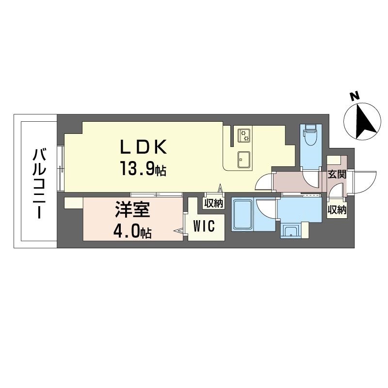 サンエール南堀江503号室の間取り